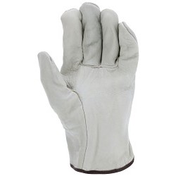 MCR Safety 3202XL Drivers Work Gloves, X-Large, #10, Grain Cowhide Leather Palm, Cotton Thread/Leather/Polyester, Beige, Gunn Cut/Standard Finger/Straight Thumb, Unlined, Open/Slip-On Cuff, Uncoated, Elastic/Shirred Closure, 9.6 in Length