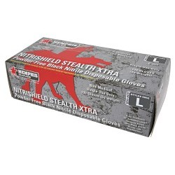 MCR Safety NitriShield® 6060S Disposable Gloves, Small, #7, Nitrile, 9 in Length, 3 mil Thickness
