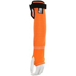 MCR Safety 9214OVT Cut Pro® Sleeve, 13-Gauge HyperMax® Hi-Visibility Orange, Adjustable Hook and Loop Bicep, 14 in L