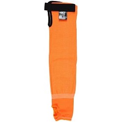 MCR Safety 9218OVT Cut Pro® Sleeve, 13-Gauge HyperMax® Hi-Visibility Orange, Adjustable Hook and Loop Bicep, 18 in L