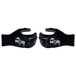 MCR Safety 9669XXL Work Gloves, 2X-Large, #11, Polyurethane Palm, 13 ga Nylon, Black, Knit Wrist Cuff, Polyurethane