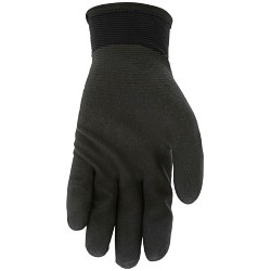 MCR Safety ActiFresh® N9690FCXL Work Gloves, Ice Insulated, Full Dipped, X-Large, #10, Black, HPT Coating, 15 ga Nylon, Knit Wrist Cuff, ANSI Cut-Resistance Level: A3, ANSI Puncture-Resistance Level: 2, PVC Palm, Acrylic Terry, 10 in Length