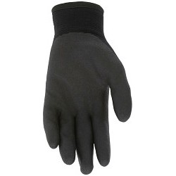 MCR Safety N9690XXL Ninja® Ice Insulated Work Gloves, 2X-Large, #11 HPT Coating, 15 ga Nylon, Puncture-Resistance Level: 2, Black