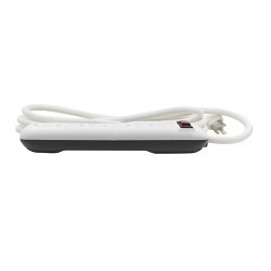 PRIME® PB801115 Power Outlet Strip, 125 VAC, 15 A, 6 Outlets, 8 ft L Cord, Wall Mount