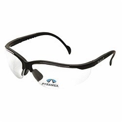 Pyramex® SB1810R30 Bi-Focal Lens Safety Reading Glasses, +3 Diopter, Clear Lens, Black, Nylon/Polycarbonate Frame, Polycarbonate Lens, 99.9% UVA/UVB/UVC UV Protection, ANSI Z87.1+, CE EN166 c SEI CAN/CSA Z94.3-15, MIL-PRF 32432