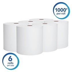 Scott® 01005 Essential™ High Capacity Hard Roll Towel, 1 Plys, Paper, White, 8 in W