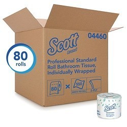 Scott® 04460 Bathroom Tissue, 550 Sheets, 2 Plys, Paper, 80/Rolls