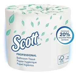 Scott® 04460 Bathroom Tissue, 550 Sheets, 2 Plys, Paper, 80/Rolls