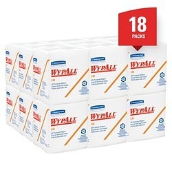 WypAll* 05701 L40 Utility Wipes, 12-1/2 x 12 in, 56 Sheets Capacity, White