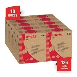 WypAll* 34790 X60 High Tech Disposable Wiper, Hydroknit*, White