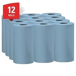 WypAll* 35411 X60 Lightweight General Purpose Wiper, 13.4 x 9.8 in, 130 Sheets Capacity, Hydroknit*, Blue