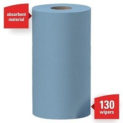 WypAll* 35411 X60 Lightweight General Purpose Wiper, 13.4 x 9.8 in, 130 Sheets Capacity, Hydroknit*, Blue