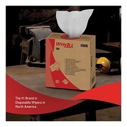 WypAll* 41048 X80 Cleaning Wiper, 16.8 x 9.1 in, 80 Sheets Capacity, Hydroknit*, White