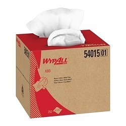 WypAll* 54015 X60 Reusable Dry Wipes, 11.1 in W, 252 Sheets Capacity, HydroKnit, White
