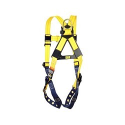 3M™ 1102000 Harness, Full Body, 420 lb, Repel Webbing Strap, Zinc Plated Steel Hardware, Navy/Yellow