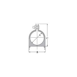 ASC Engineered Solutions Anvil® PS008T Tube Clamp, 1/2 OD in Tube, Stainless Steel, Electrogalvanized