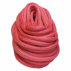 All Gear AGBR58150 Nylon Rope, 5/8 in Dia, 150 ft Length, Red, Nylon/Polyester, 3600 lb