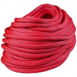 All Gear AGBR58150 Nylon Rope, 5/8 in Dia, 150 ft Length, Red, Nylon/Polyester, 3600 lb