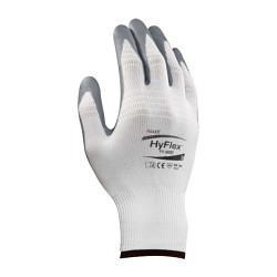 Ansell HyFlex® 11-800 Industrial Gloves, Knitted, X-Large, #10, Foam Nitrile, Gray, Knit Wrist Cuff, Palm Coated, Nylon