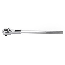 Apex® GEARWRENCH® 81400 Ratcheting Socket Wrench, Metric, 3/4 in Drive, Teardrop Head Shape, 19-3/4 in Overall Length, Alloy Steel, Full Polish Chrome, Specifications Met: ASME B107.1 B107.5M, ANSI, Quick Release Head, Reversible