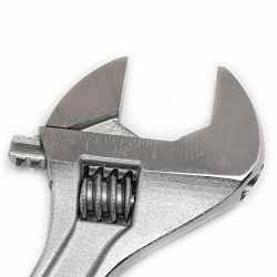 Apex® Crescent® AC212VS Adjustable Wrench, 0 to 1.5 in Wrench Opening, 12 in Overall Length, Alloy Steel Jaw, Meets or Exceeds ANSI Specifications Met, Yes Measurement Scale Included, Alloy Steel, Satin Chrome with Polished Face