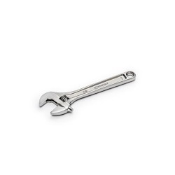 Apex® Crescent® AC28VS Adjustable Wrench, 0 to 1.125 in Wrench Opening, 8 in Overall Length, Alloy Steel Jaw, Meets or Exceeds ANSI Specifications Met, Yes Measurement Scale Included, Alloy Steel, Satin Chrome with Polished Face