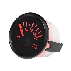 B0756HXRVT Voltmeter Gauge, 8-16V, Battery, Plastic