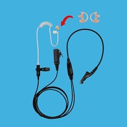 BOMMEOW BCT22HAMP-M9 2-Wire Earphone, For Use With: Motorola DP4400 DP3601 DP3400 with Earmold