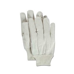 BOSS® 1JC23011 General Purpose Work Gloves, Corded Single Palm Glove, Large, #9, Cotton, White, Knit Wrist Cuff, Uncoated, Unlined