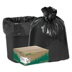 Berry Global Earthsense® WBIRNW3310 Commercial Can Liner, 16 gal, 33 in Length, 24 in Width, LLDPE, Black