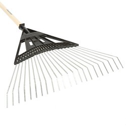 Rake, Lawn, Wood Handle, 48 in Handle Length, Polysteel Head