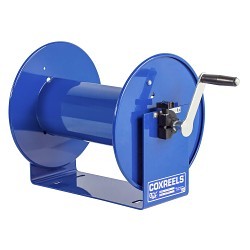 COXREELS® 112-3-100 Hand Crank Hose Reel, 100 ft Hose, 4000 psi, 5/8 in Reel Dia, 8 in Reel Width