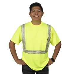 Cordova CORV461XL Shirt, Hooded: No, X-Large, Hi-Vis Lime, Polyester/Spandex