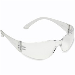 Cordova Bulldog EHF10S15 Safety Glasses, Anti-Scratch Lens Coating, Clear Lens, Single Wraparound, Clear Frame, Polycarbonate Frame, Polycarbonate Lens, Universal