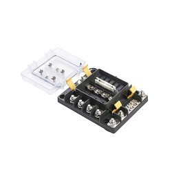 Del City 79933 Fuse Block, 280 A, 4/0, 2/0 AWG Wire, For Use With: Use on Gasoline Powered Equipment Such as Boats, Reduces Wire Connections and Consolidates Up to Ten Fused Circuits