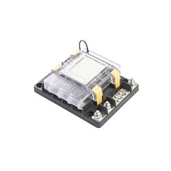 Del City 79933 Fuse Block, 280 A, 4/0, 2/0 AWG Wire, For Use With: Use on Gasoline Powered Equipment Such as Boats, Reduces Wire Connections and Consolidates Up to Ten Fused Circuits