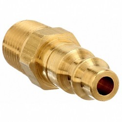 Dixon® D2M2-B Pipe Fitting, 1/4 x 1/4 in Nominal, Tube NPT x Tube MNPT, Brass, Zinc Plated