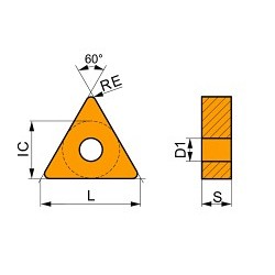 Dormer 6753850 Turning Insert, TNMG Insert, Material Grade: Gr T9325, #22 Insert, Triangle, For Use On: Cast Iron, Cast Steel, Steel