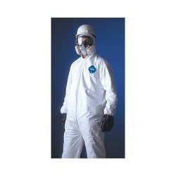 DuPont™ 251-TY127S-L Coverall, L, White, Flashspun HDPE (Tyvek)