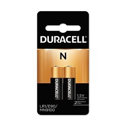 Duracell® MN9100B2PK Alkaline Battery, Alkaline Manganese Dioxide, 1.5 V Nominal, 0.8 Ah Nominal Capacity, N