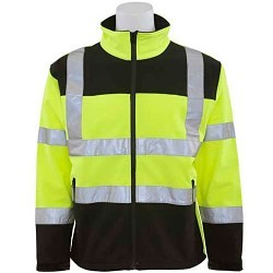 Jacket, Hi-Viz Lime/Black, Polyester, Resists: Water, 3X-Large