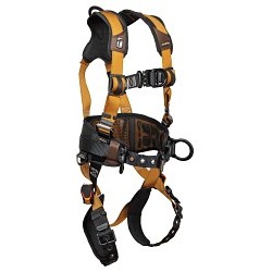 FallTech® 7081BFDM Harness, Climbing, Medium, 130-425 max lb, Polyester Strap, Tongue Buckle Leg Strap Buckle, Quick Connect Buckle Chest Strap Buckle, Aluminum Alloy, Plated Alloy Steel Hardware