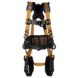 FallTech® 7081BFDM Harness, Climbing, Medium, 130-425 max lb, Polyester Strap, Tongue Buckle Leg Strap Buckle, Quick Connect Buckle Chest Strap Buckle, Aluminum Alloy, Plated Alloy Steel Hardware