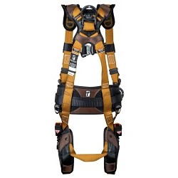 FallTech® 7081BFDM Harness, Climbing, Medium, 130-425 max lb, Polyester Strap, Tongue Buckle Leg Strap Buckle, Quick Connect Buckle Chest Strap Buckle, Aluminum Alloy, Plated Alloy Steel Hardware