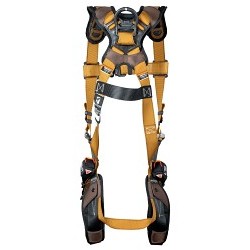 FallTech® FT7080BXL Harness With Trauma Relief, Standard, X-Large, Polyester Strap, Tongue Leg Strap Buckle, Quick Connect Chest Strap Buckle, Aluminium Alloy, Plated Steel Alloy Hardware, Yellow/Black