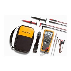 Fluke® 179/EDA2 Kit Digital Multimeter and EDA2 Accessories Kit, 100 pF to 9999 uF, 2 Hz to 100 kHz, 0 - 1000 vac/dc, -40 to 752 deg F, 10 amp ac/dc, 50 megaohm, 1000 vac/dc, 50 MΩ, -40 °C to 400 °C (-40 °F to 752 °F), 1000 VAC/DC, 10 A, 50 mOhm, Backlit LCD