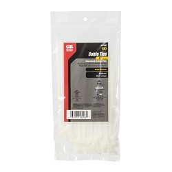 GB® 46-206 Cable Tie, 6 in Length, 0.13 in Width, 0.055 in Thickness, Nylon 6.6, Natural