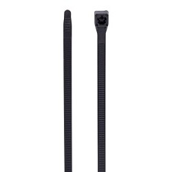 GB® 46-415UVB Cable Tie, 15 in Length, 0.25 in Width, 0.72 in Thickness, Nylon 6.6, UV Black