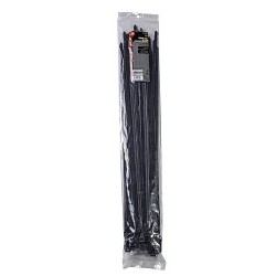 GB® 46-424UVB Cable Tie, 24 in Length, 0.35 in Width, 0.07 in Thickness, Nylon 6.6, UV Black