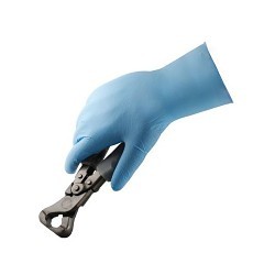 Galeton 7708PXL Disposable Gloves,  X-Large, #10, Nitrile, 11-3/4 in Length, 8 mil Thickness